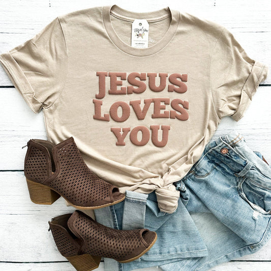 PUFF FALL Jesus Loves You Unisex Shirt