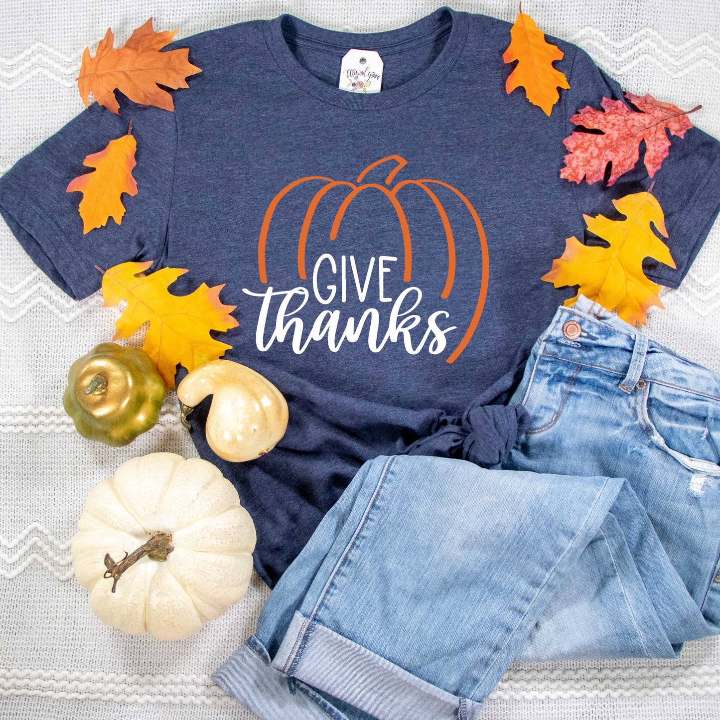 Pumpkin Give Thanks Multicolor Unisex Shirt