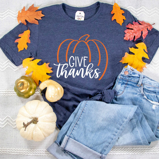 Pumpkin Give Thanks Multicolor Unisex Shirt