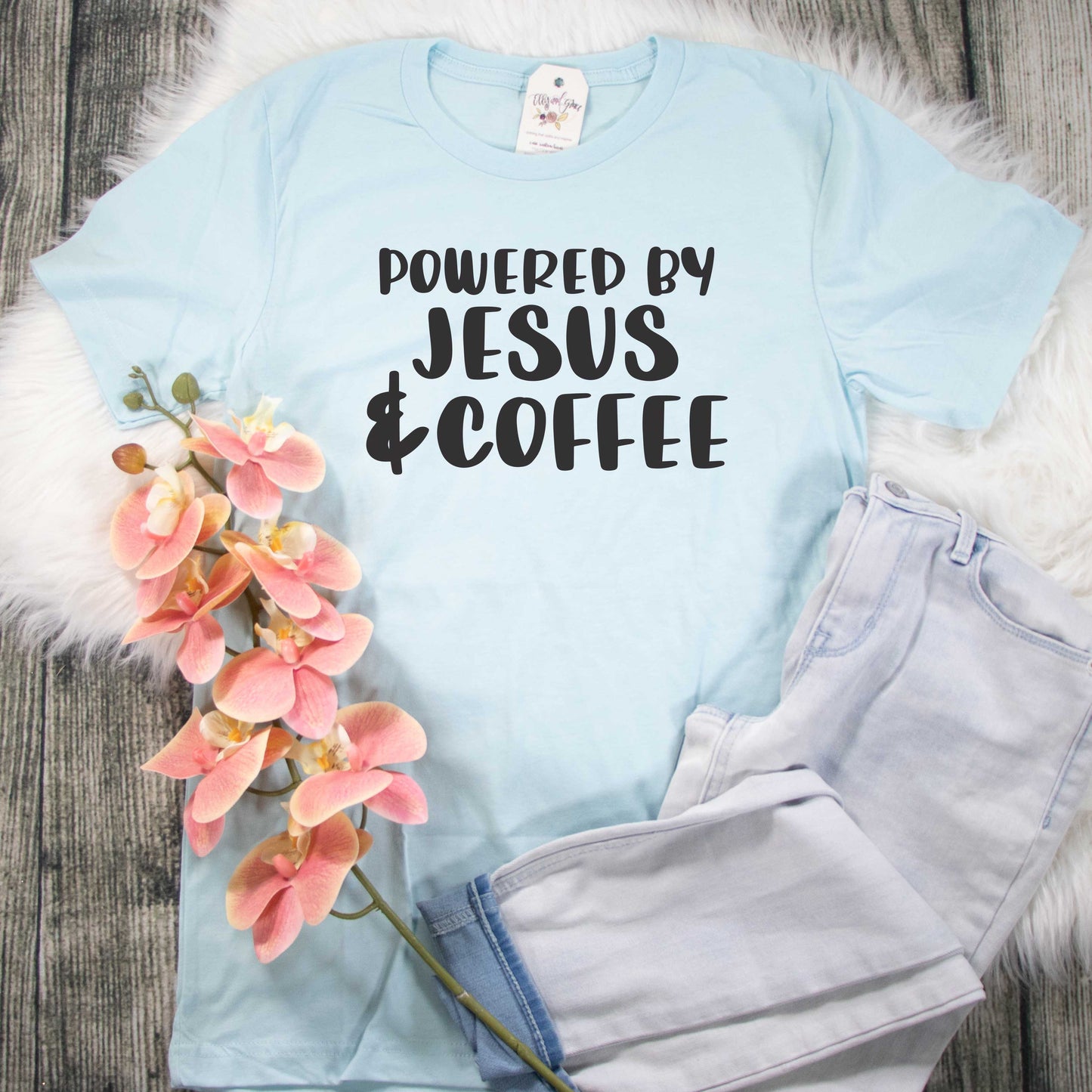 Powered by Jesus and Coffee Unisex Shirt