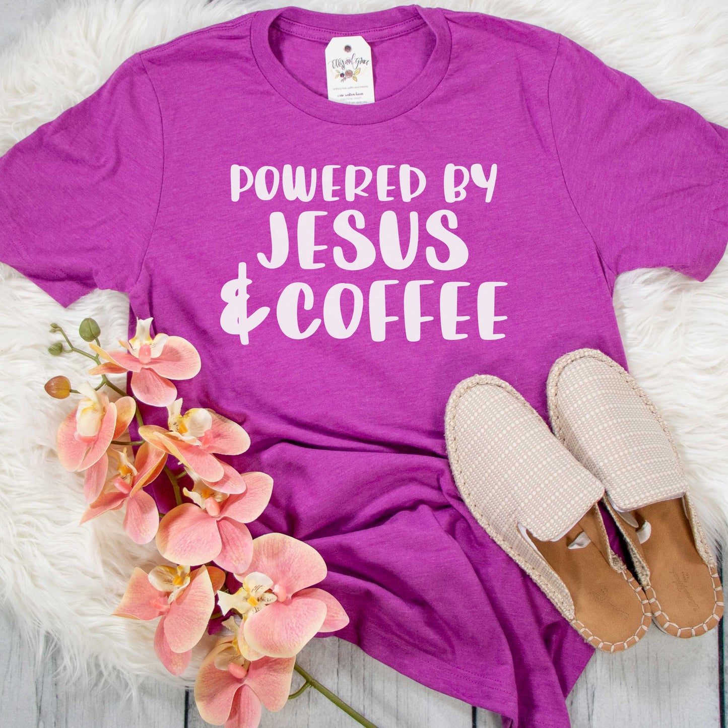 Powered by Jesus and Coffee Unisex Shirt