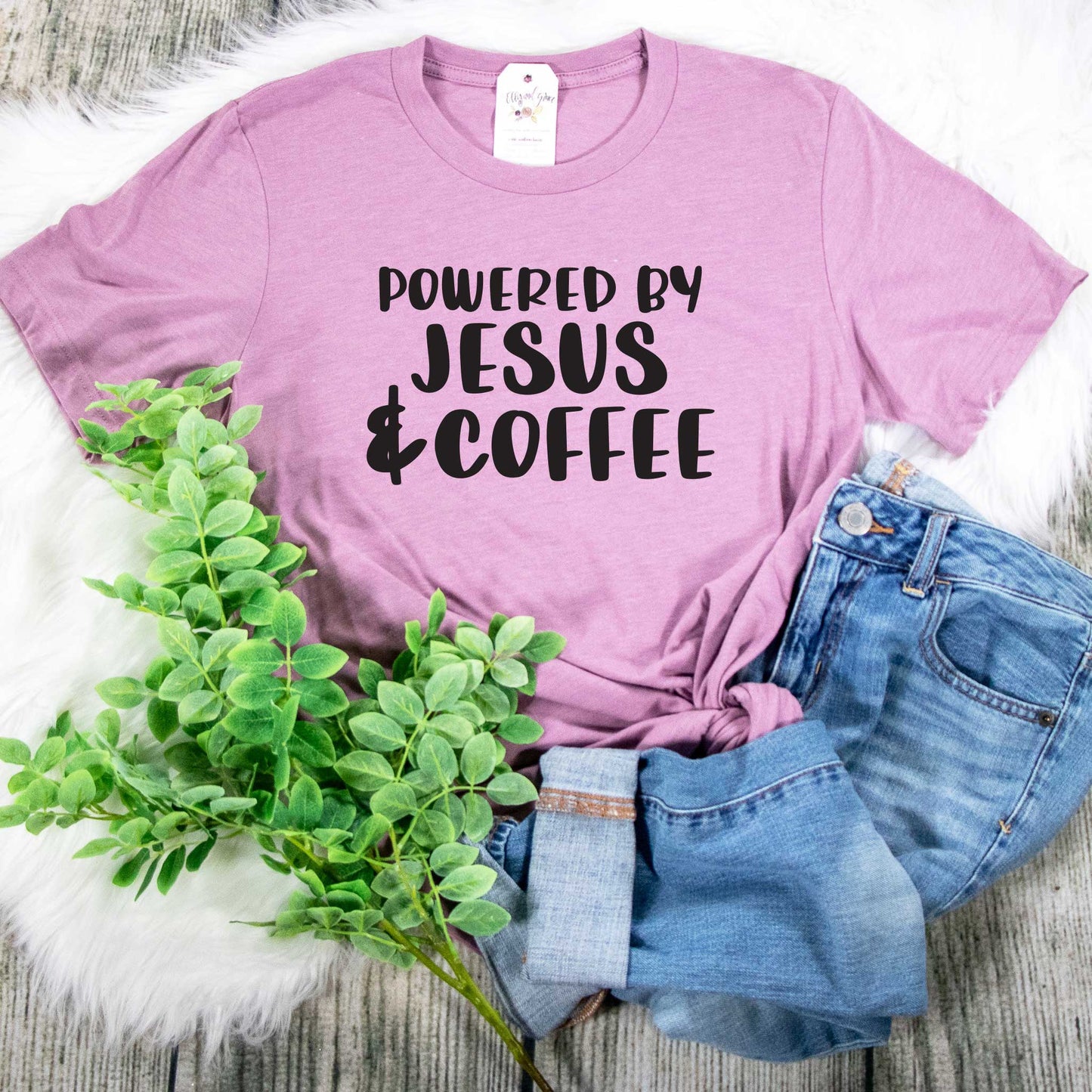 Powered by Jesus and Coffee Unisex Shirt