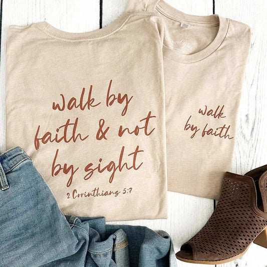 Walk by Faith Multicolor Unisex Shirt