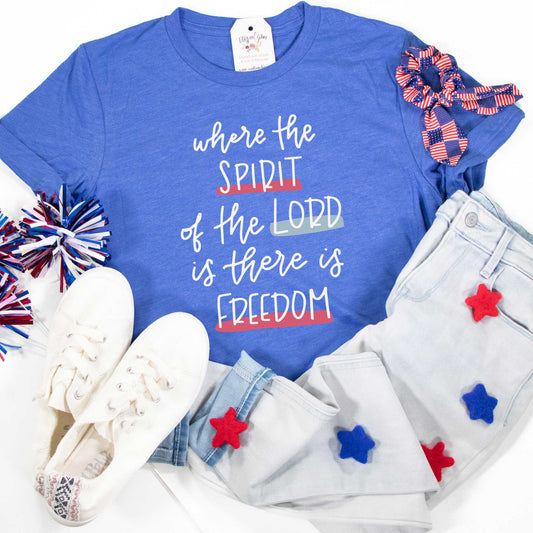 Where the Spirit of the Lord Is Freedom Multicolor Unisex Shirt