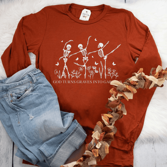 God turns Graves into Gardens Crew Longsleeve