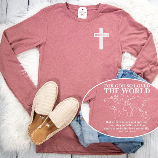 Map John 3:16 Crew Longsleeve