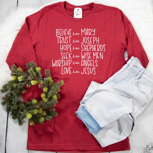 Believe like Mary Crew Longsleeve