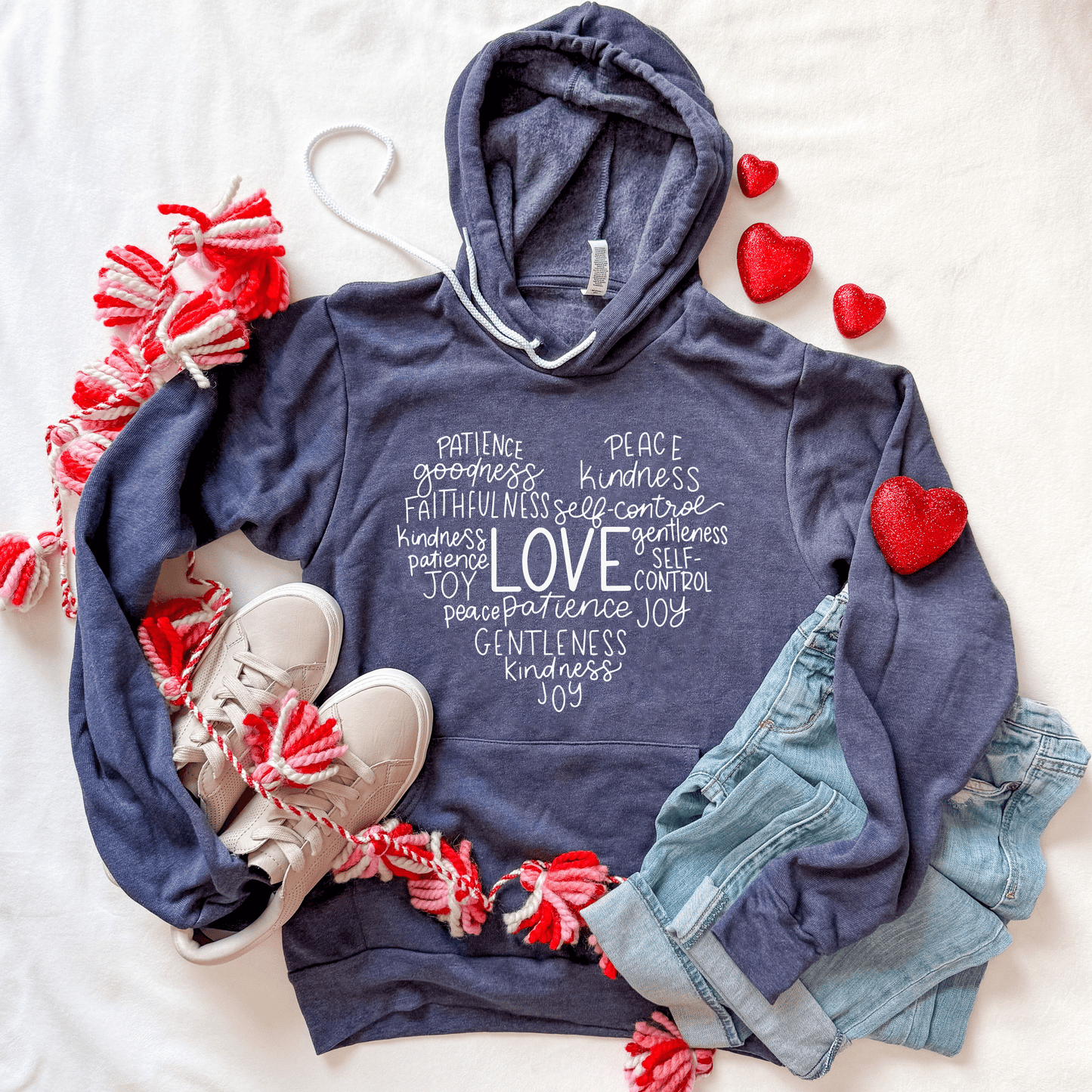 Fruit Of The Spirit Heart Premium Fleece Hoodie