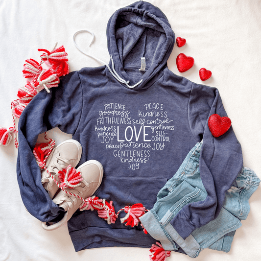 Fruit Of The Spirit Heart Premium Fleece Hoodie