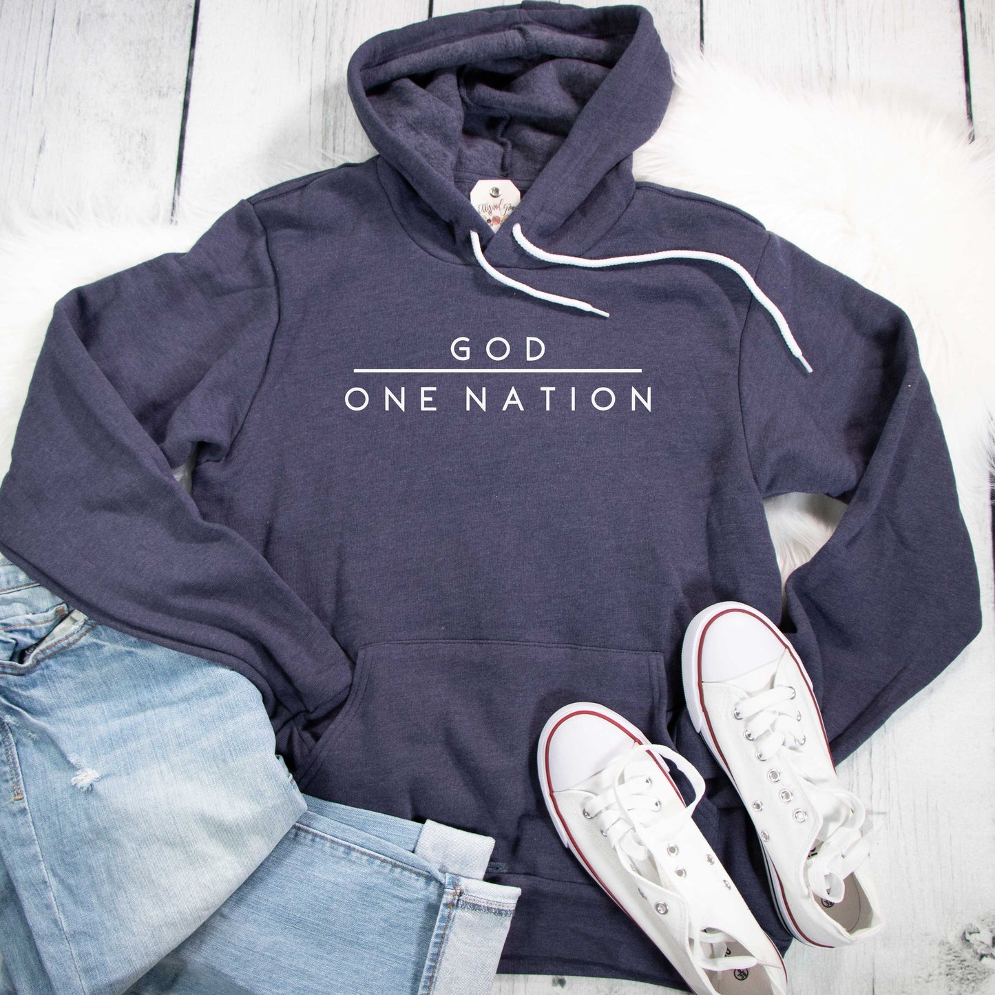One Nation Under God Premium Fleece Hoodie