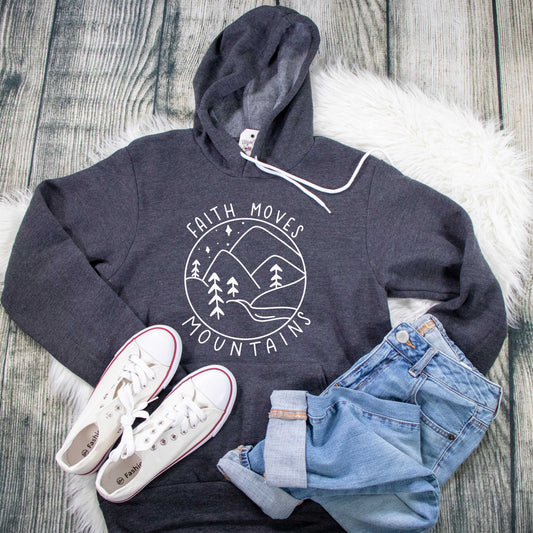 Faith Moves Mountains Premium Fleece Hoodie