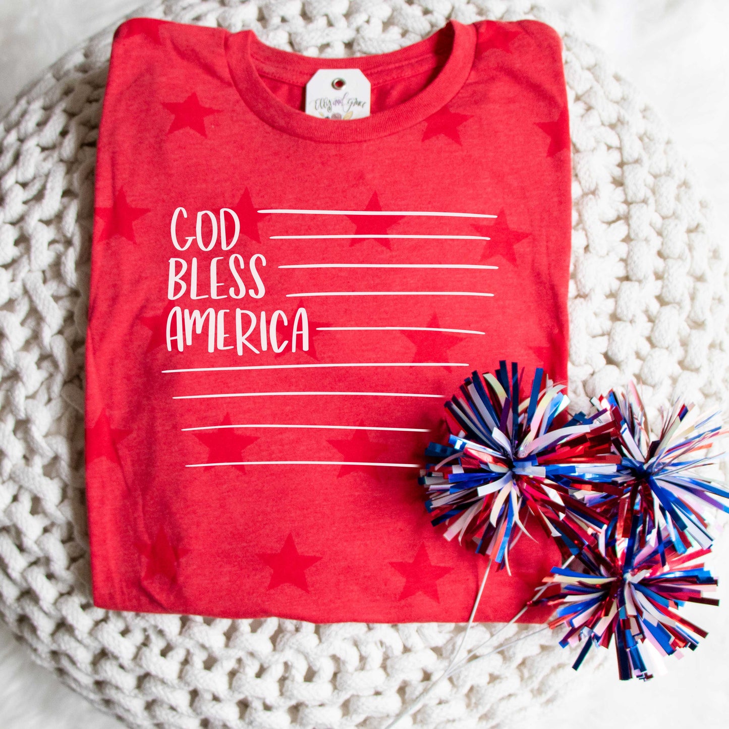God Bless America Unisex Star Tee