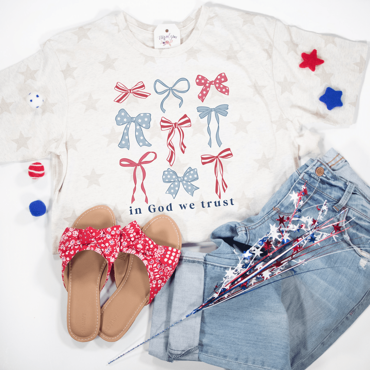 In God We Trust BOW Multicolor Unisex Tee