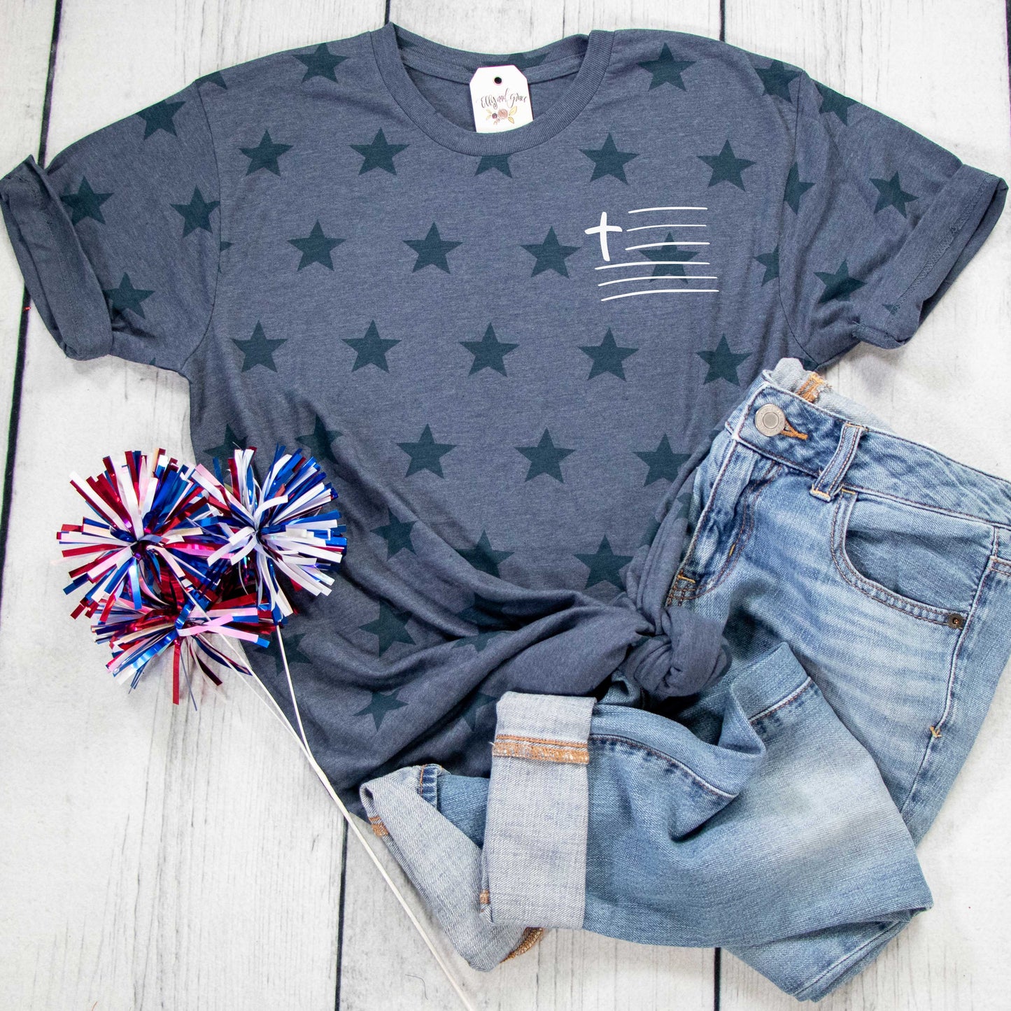 Cross Flag Unisex Star Tee