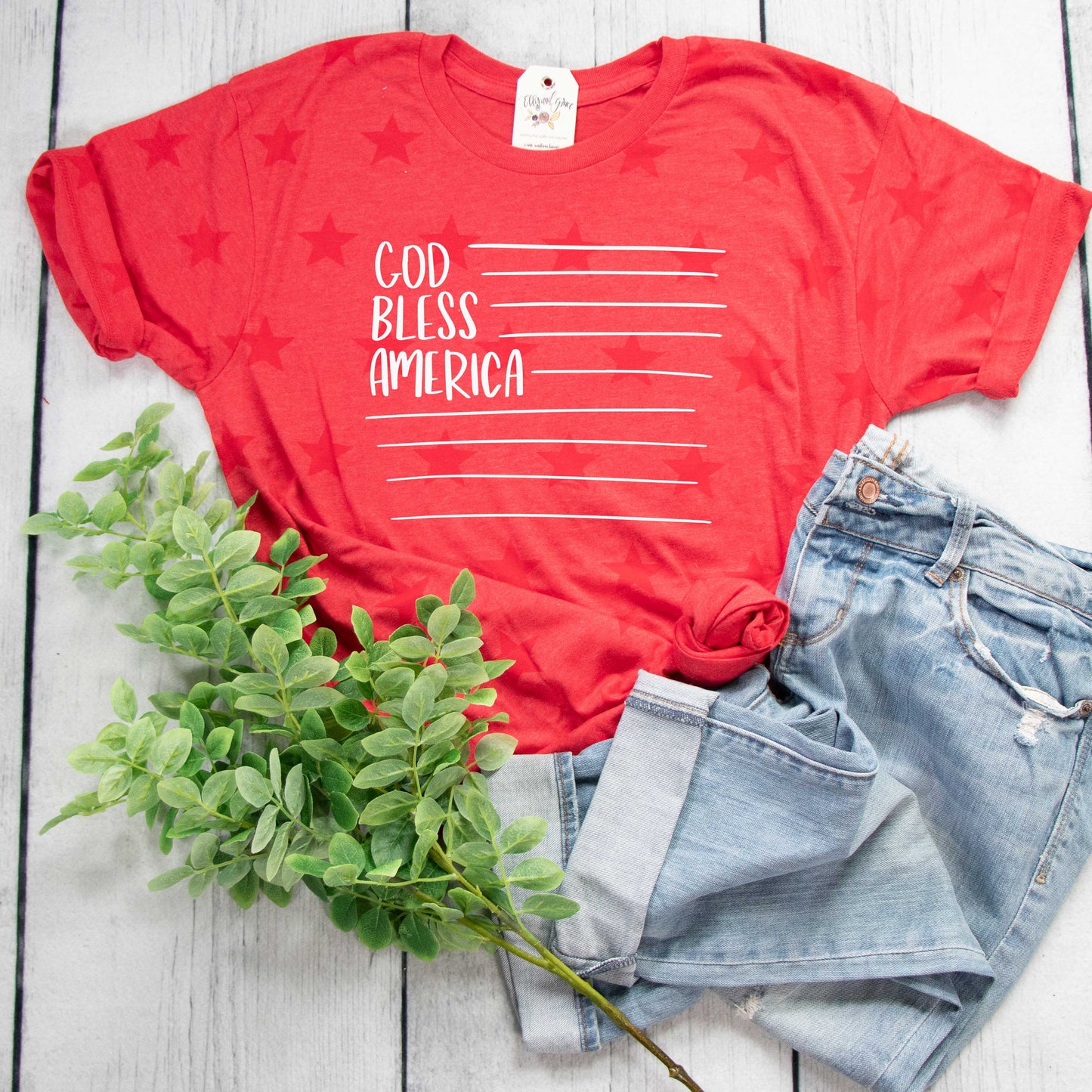 God Bless America Unisex Star Tee