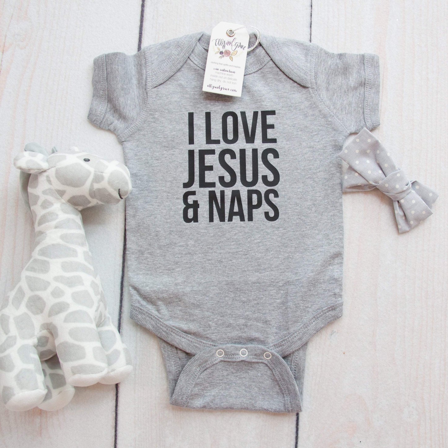 I Love Jesus and Naps Infant Bodysuit