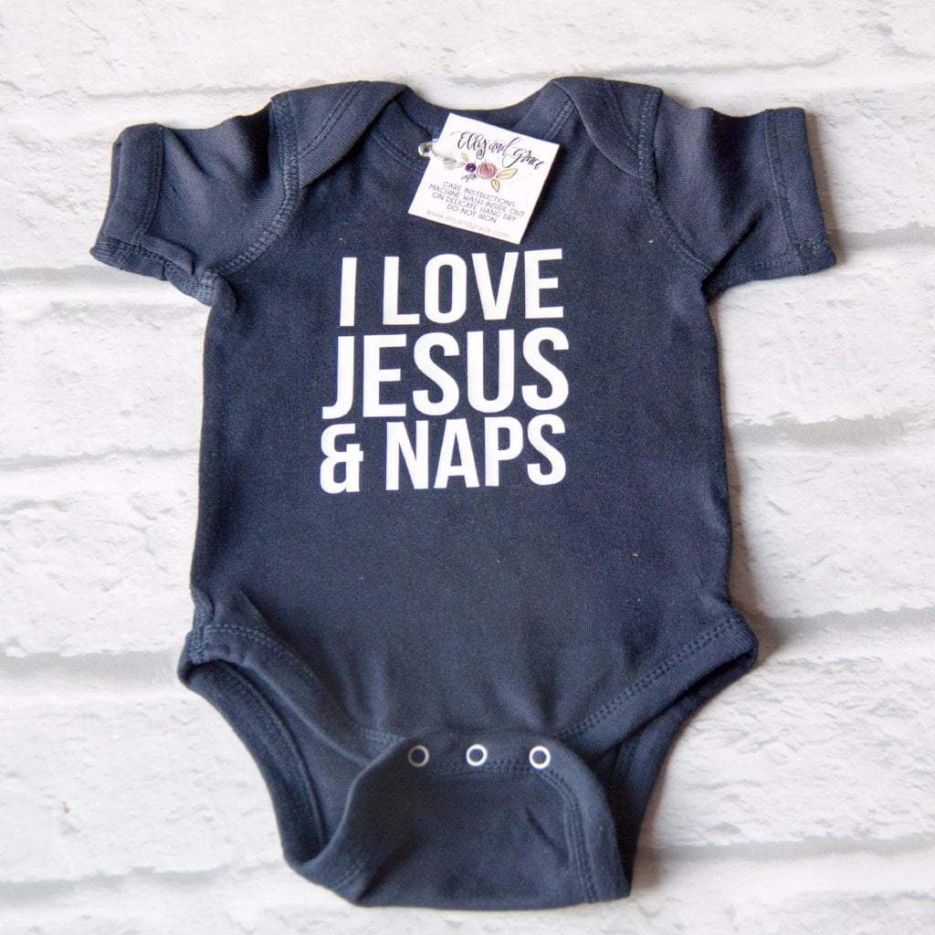 I Love Jesus and Naps Infant Bodysuit