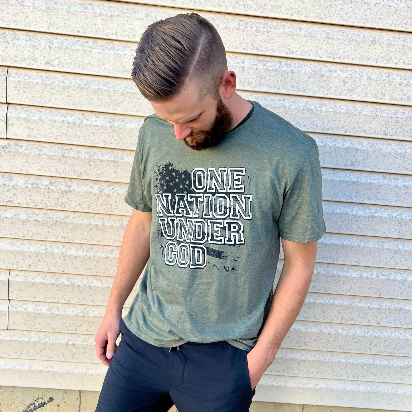One Nation Under God Men's Multicolor Unisex Shirt