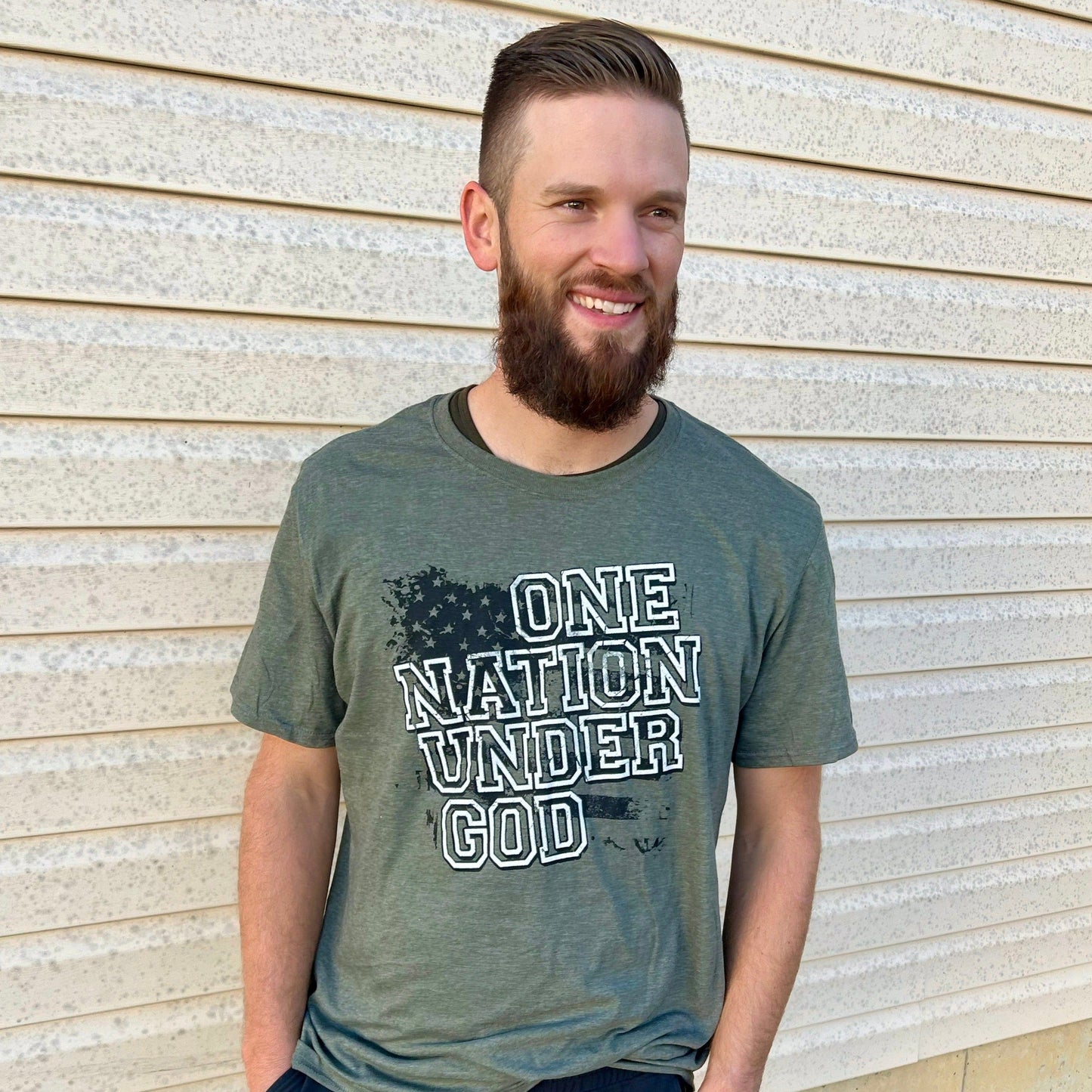One Nation Under God Men's Multicolor Unisex Shirt