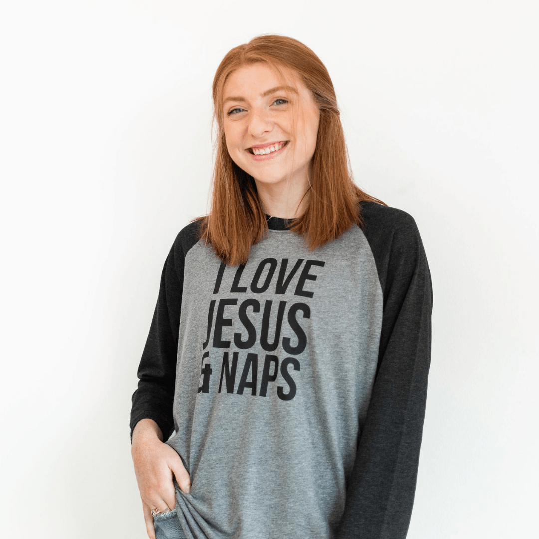 I Love Jesus and Naps Raglan