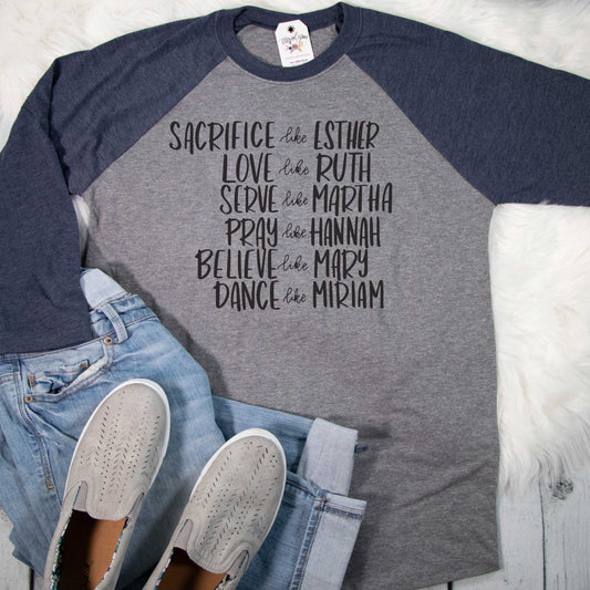 Women of the Bible Raglan