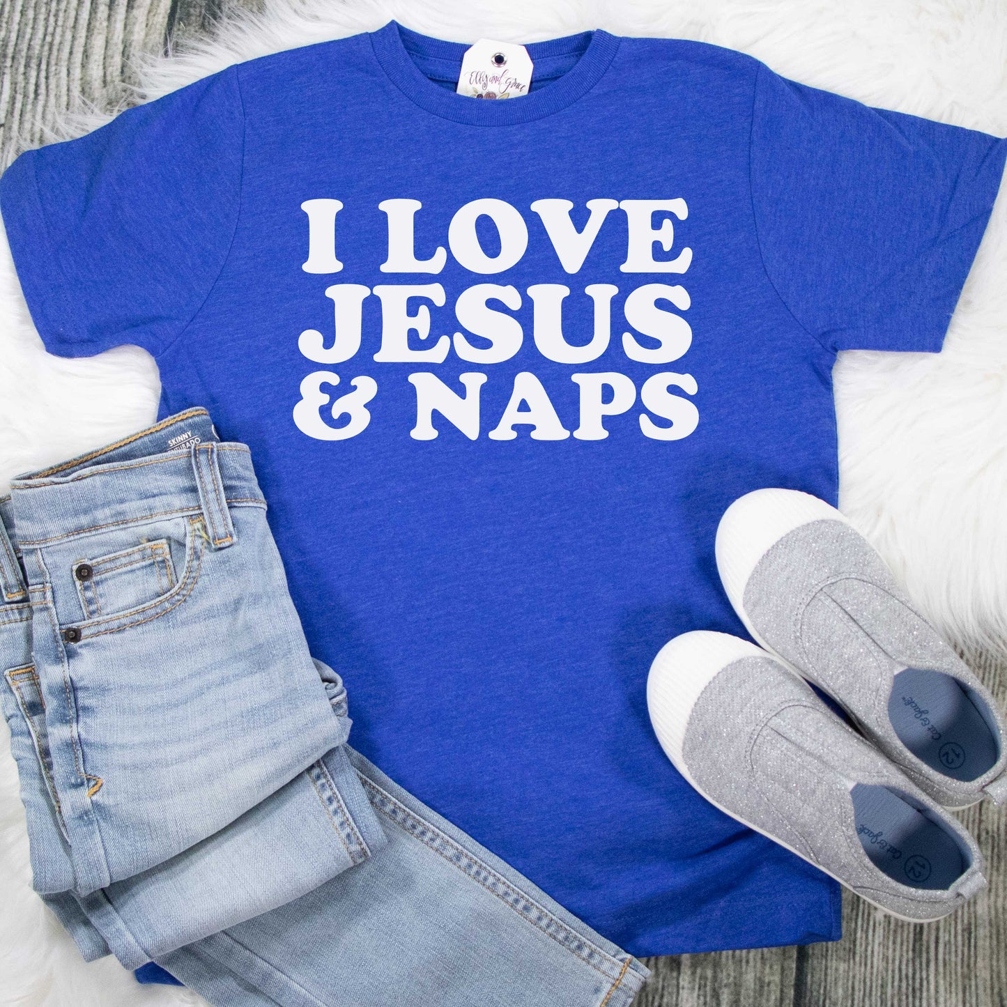 I Love Jesus and Naps Retro Unisex Youth Shirt