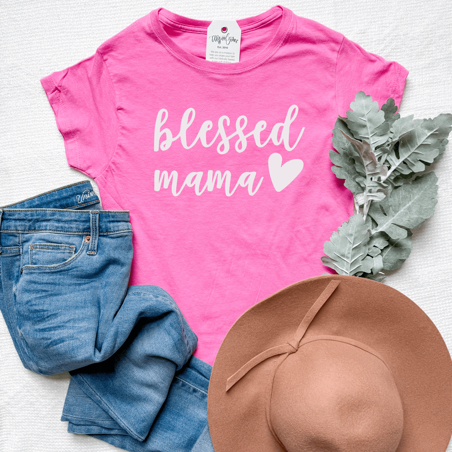 Blessed Mama Ladies Fit Short Sleeve Shirt