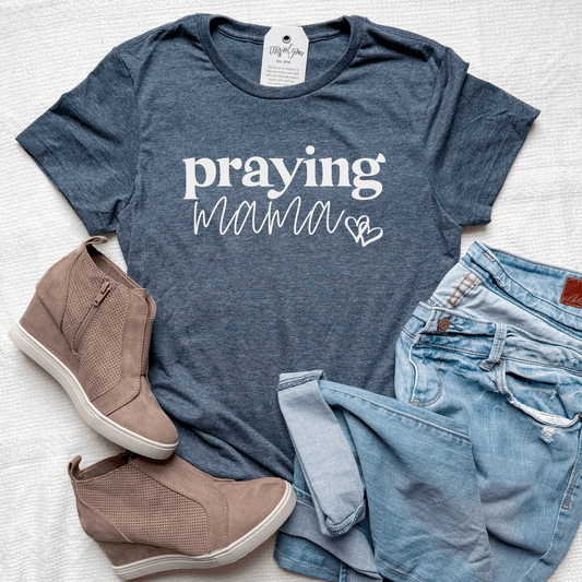Praying Mama Ladies Fit Short Sleeve Shirt