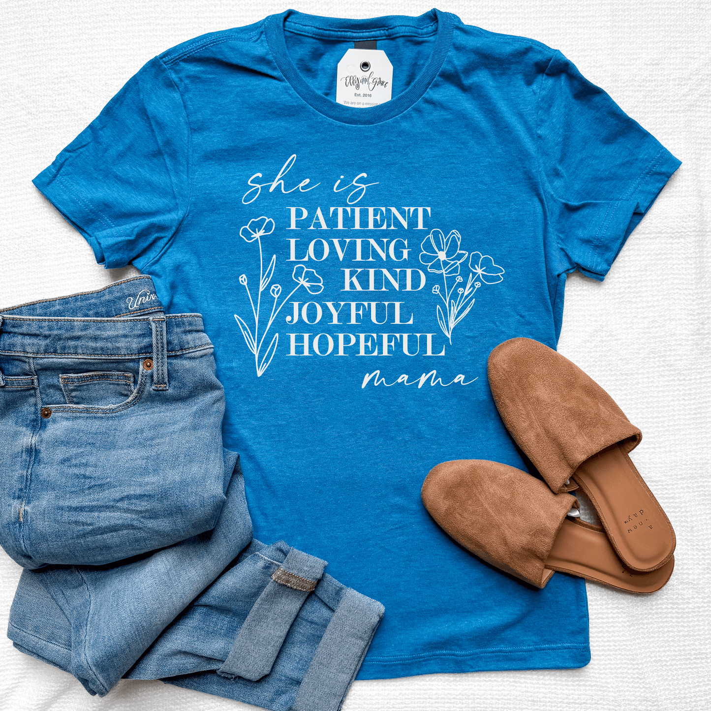 She Is Mama Ladies Fit Short Sleeve Shirt