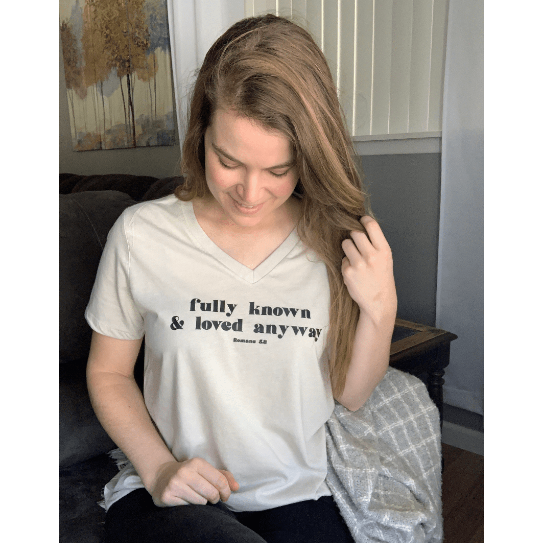 Fully Known & Loved Anyway Relaxed Ladies Vneck
