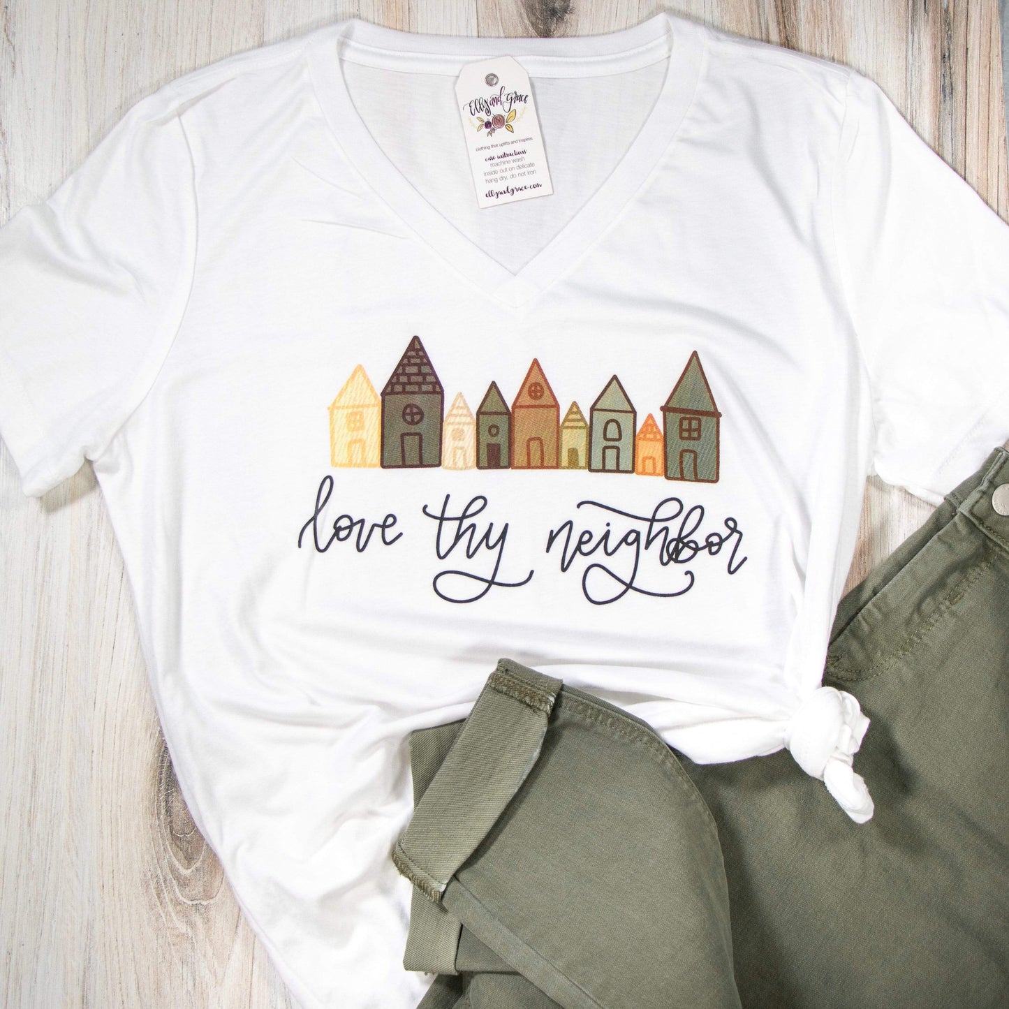 Love Thy Neighbor Relaxed Ladies V-Neck