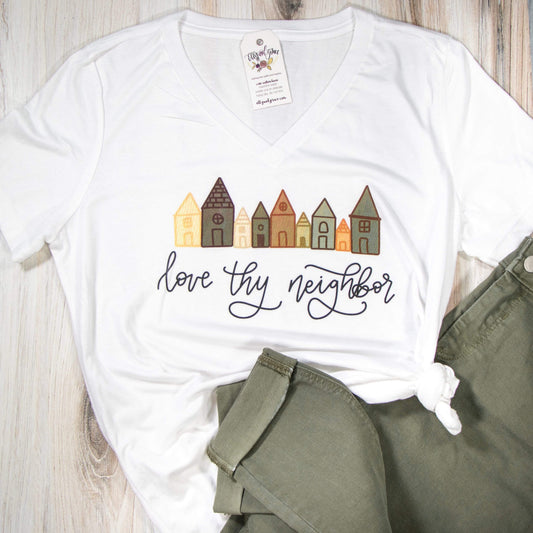 Love Thy Neighbor Relaxed Ladies V-Neck