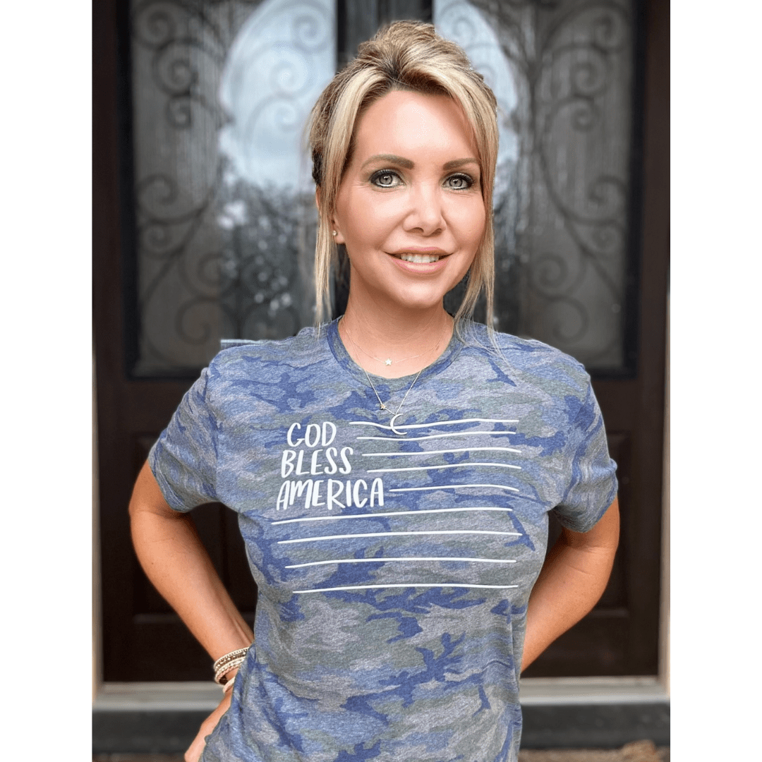 God Bless America Camo Unisex Tee