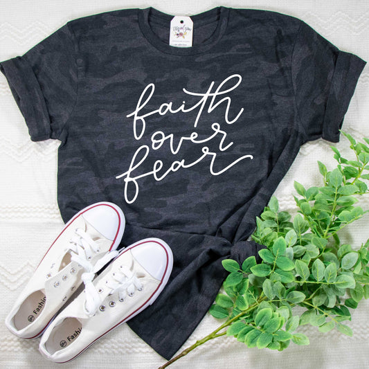 Faith Over Fear Camo Unisex Tee