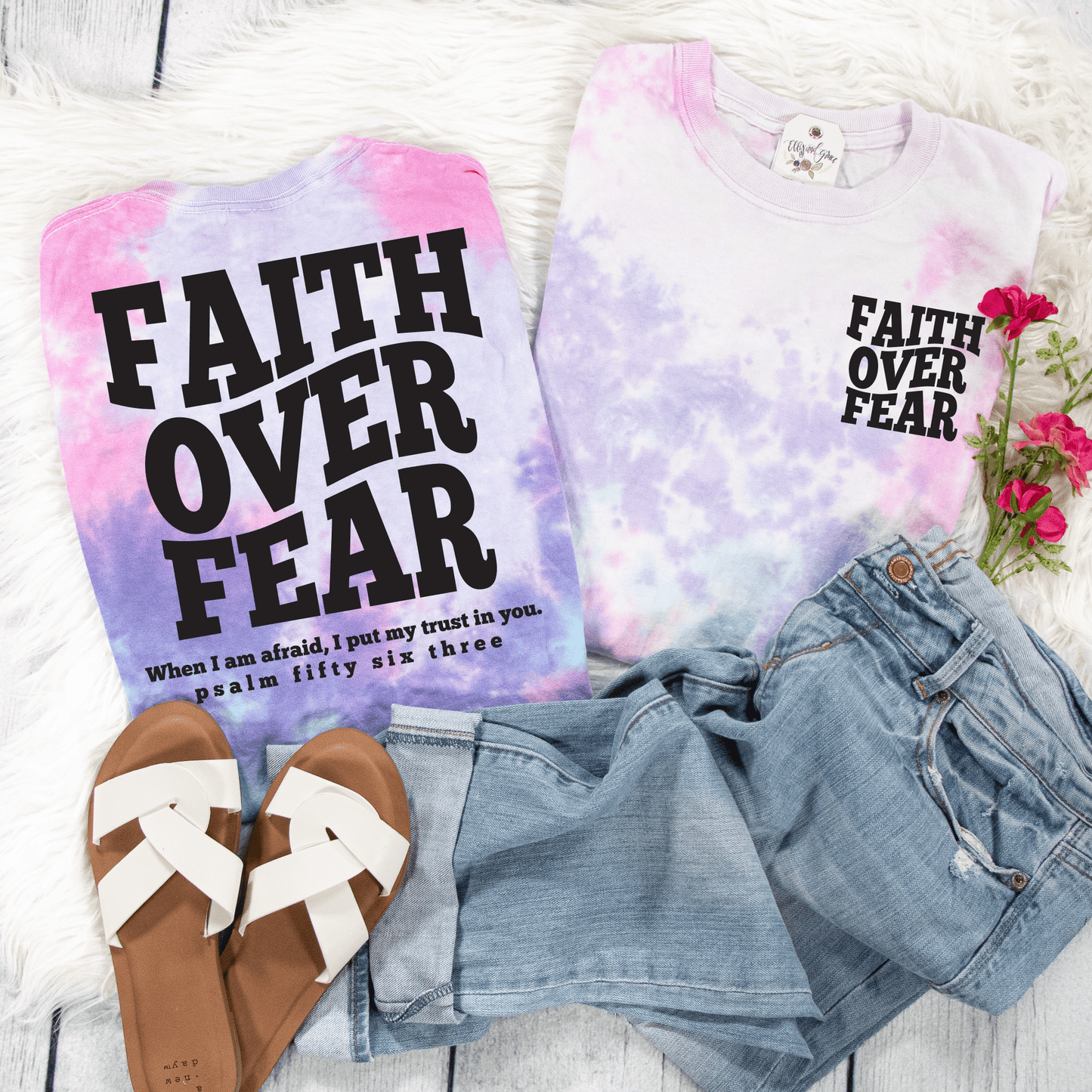Faith Over Fear Tie Dye Unisex Shirt