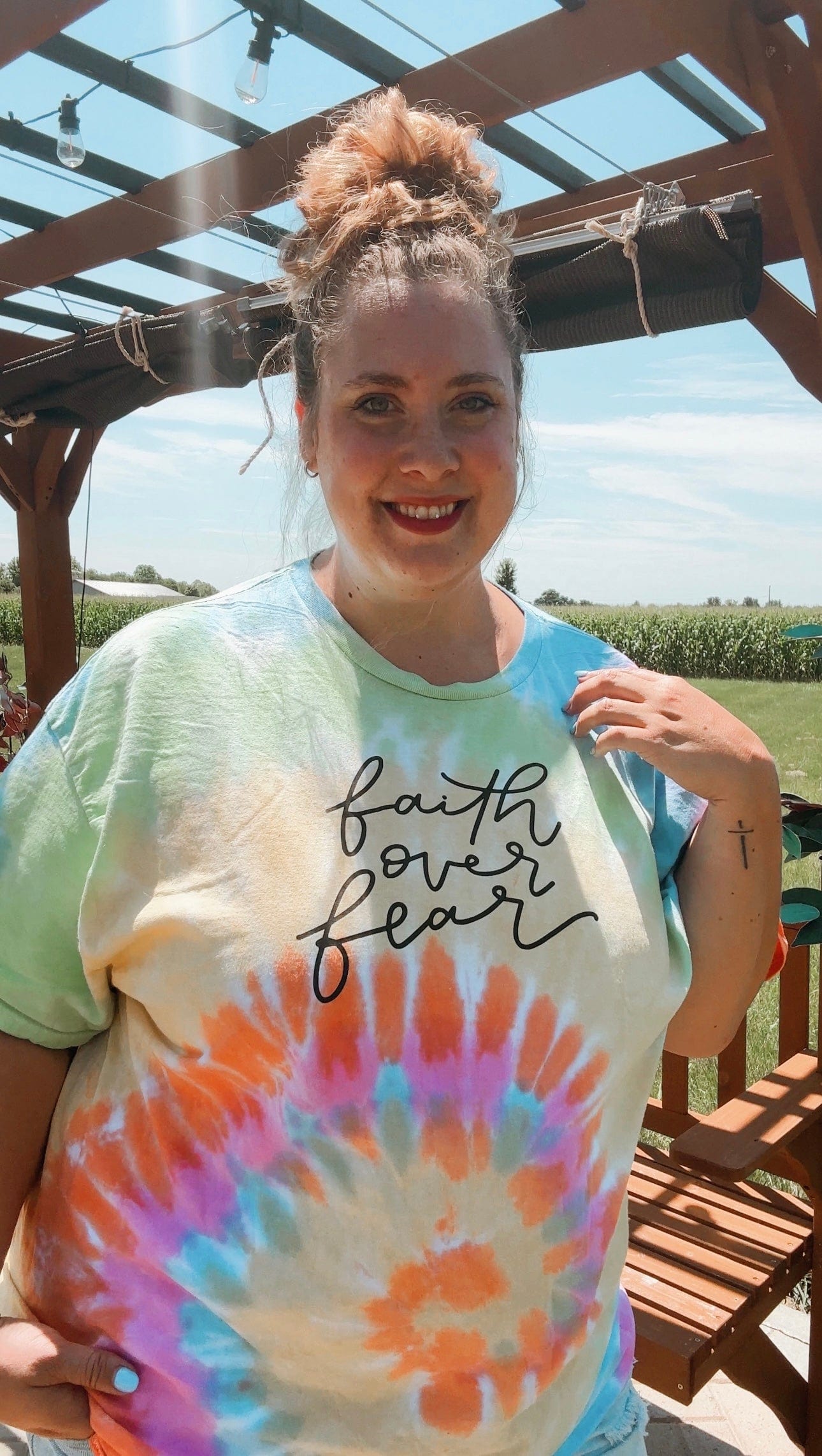 Faith Over Fear Tie Dye Unisex Shirt