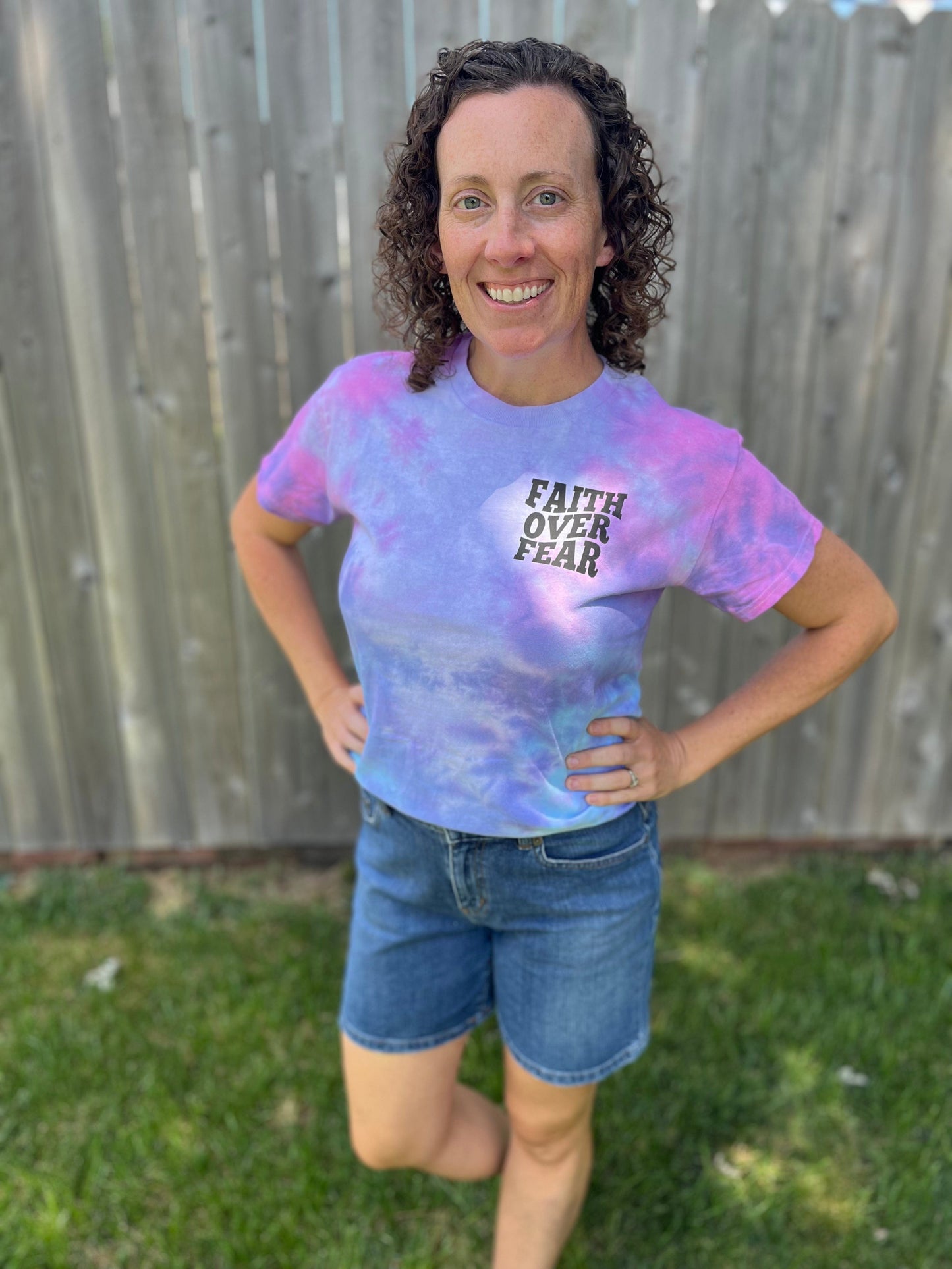 Faith Over Fear Tie Dye Unisex Shirt