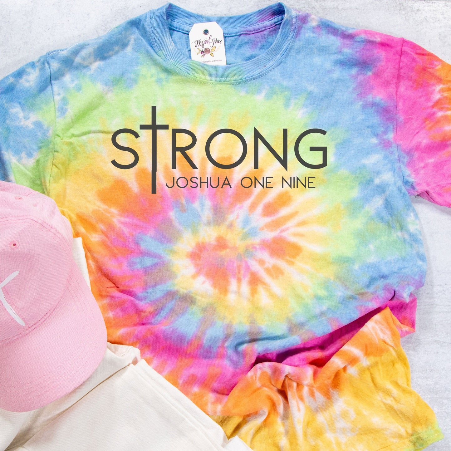 sTrong Joshua 1:9 Tie Dye Unisex Shirt