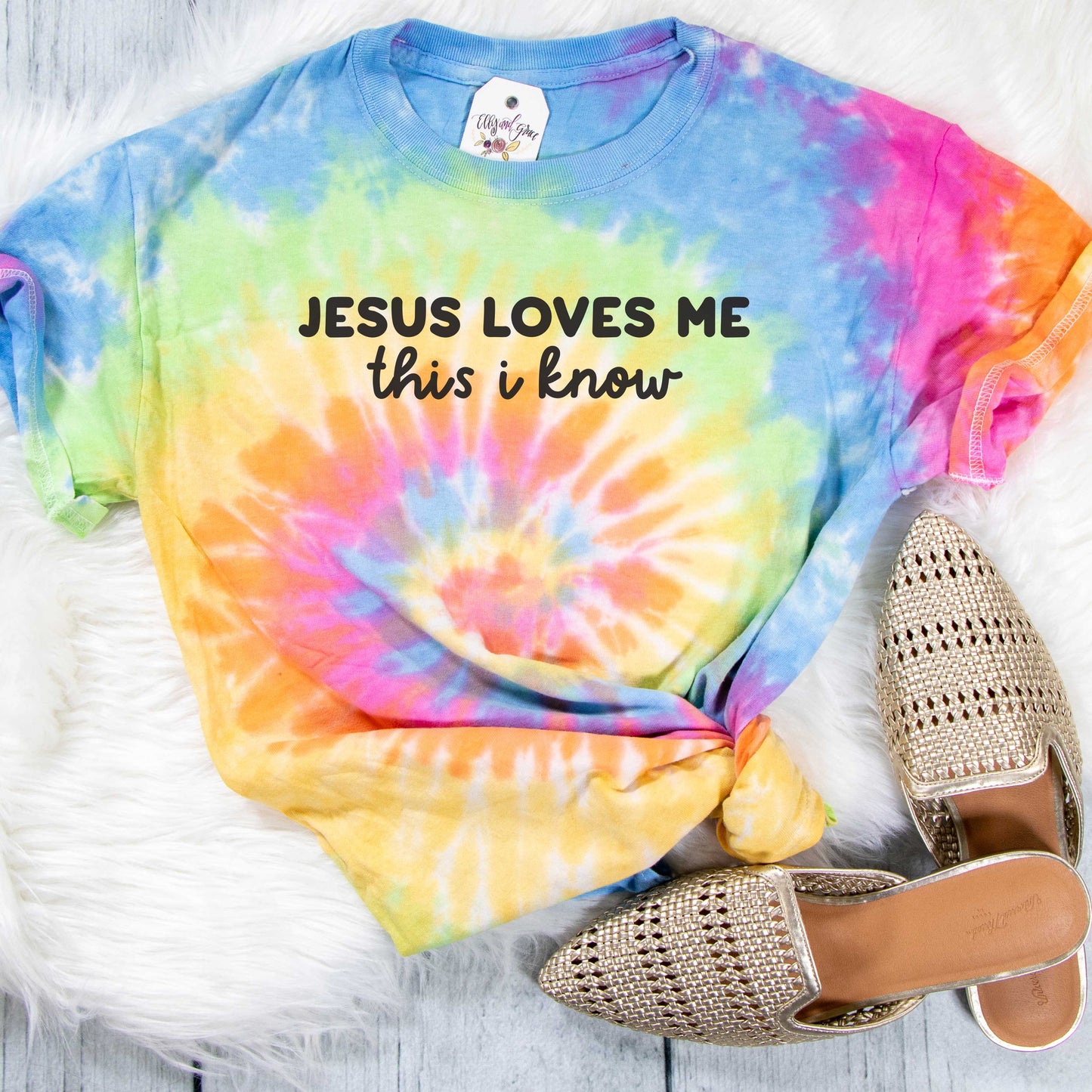 Jesus Loves Me This I Know Tie Dye Unisex Shirt