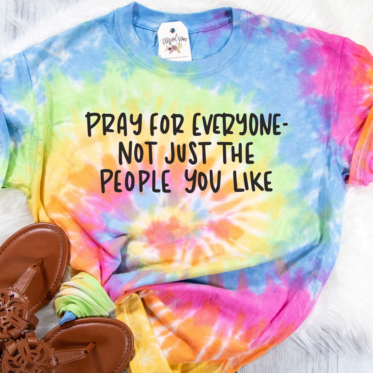 Pray For Everyone Tie Dye Unisex Shirt