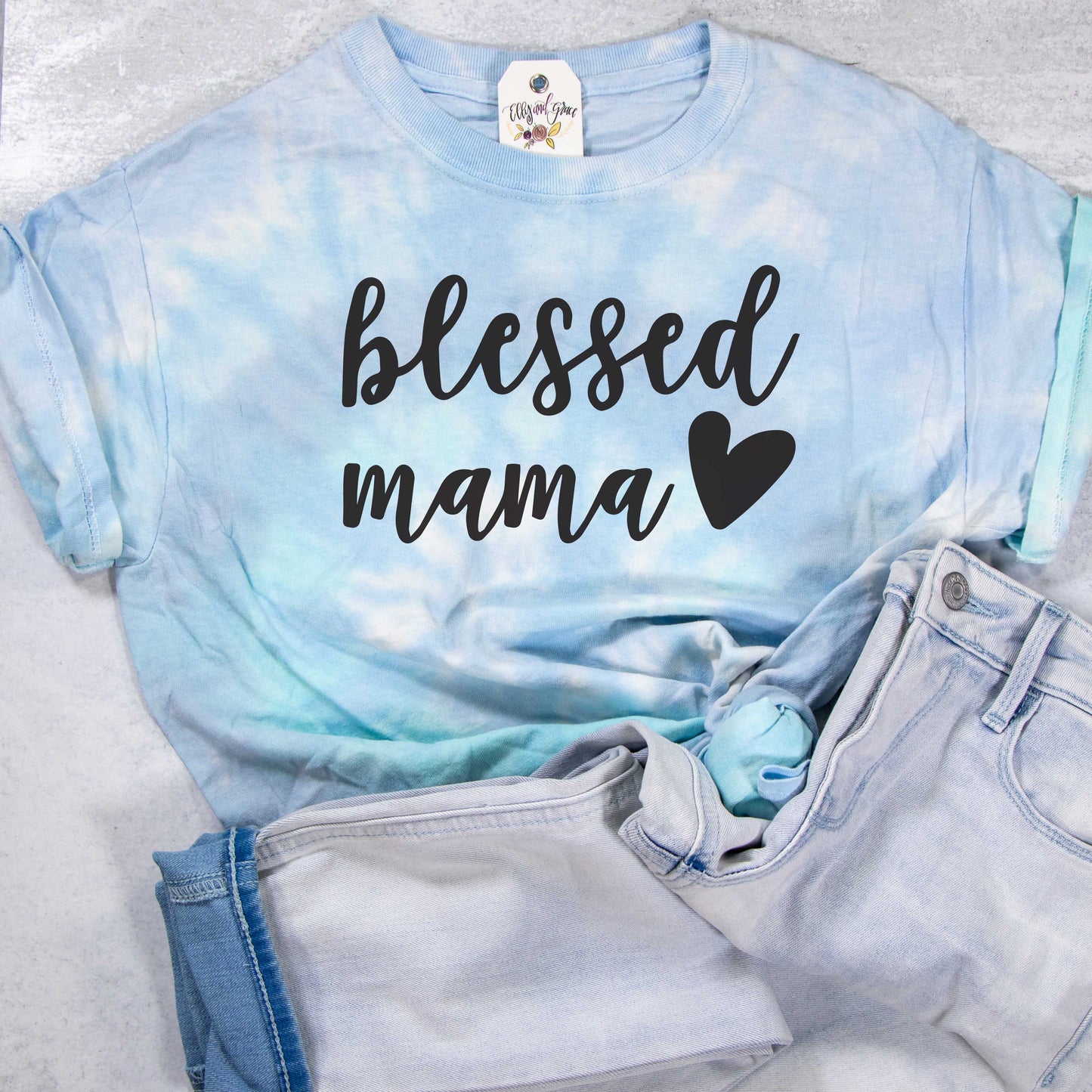 Blessed Mama Tie Dye Unisex Shirt