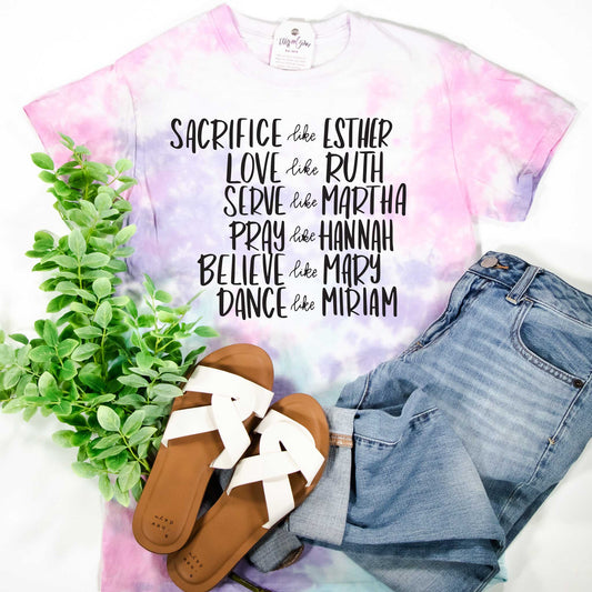 Women of the Bible Tie Dye Unisex Shirt
