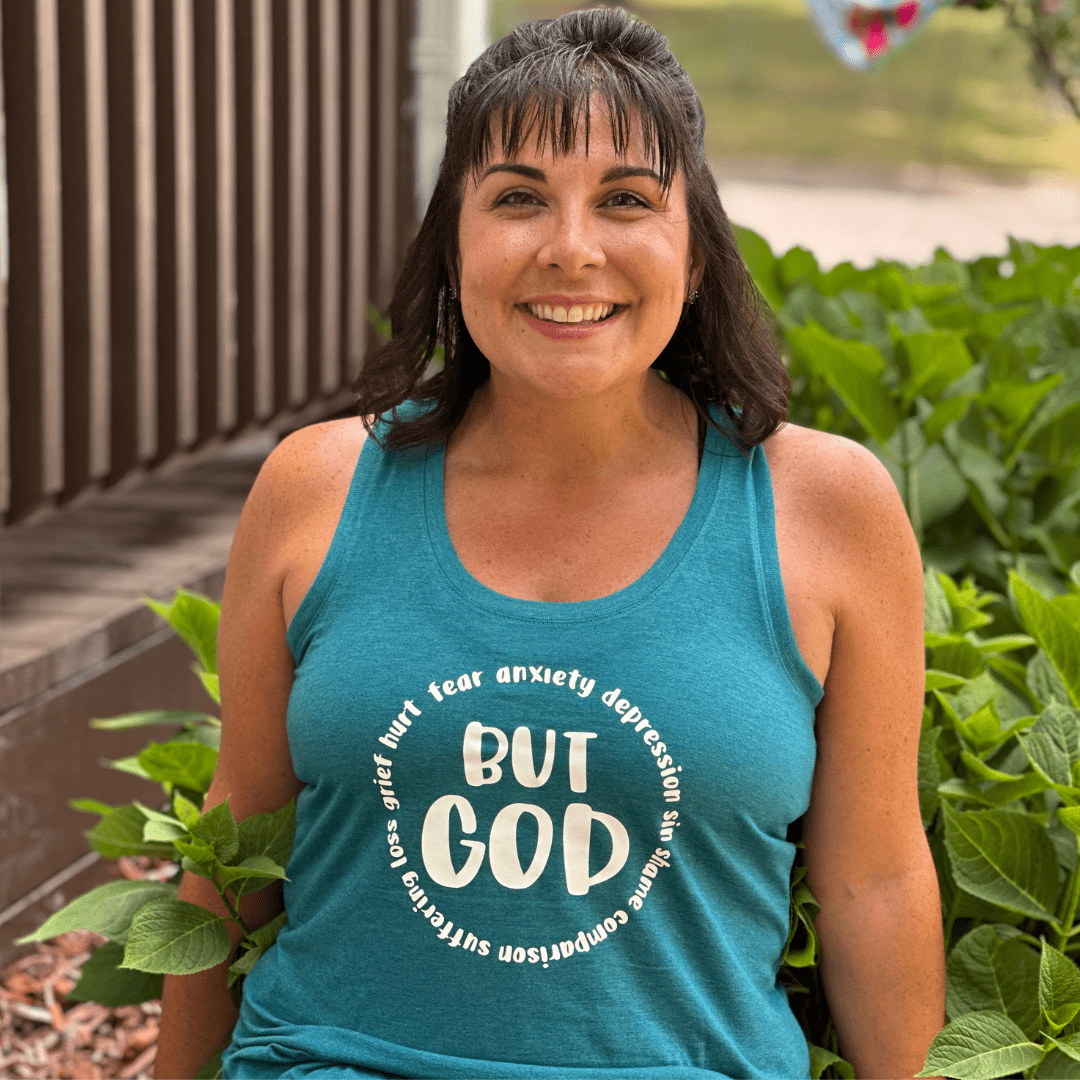 But God Racerback Tank