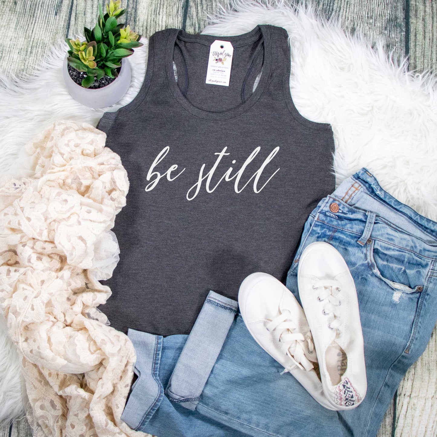 Be Still Racerback Tank