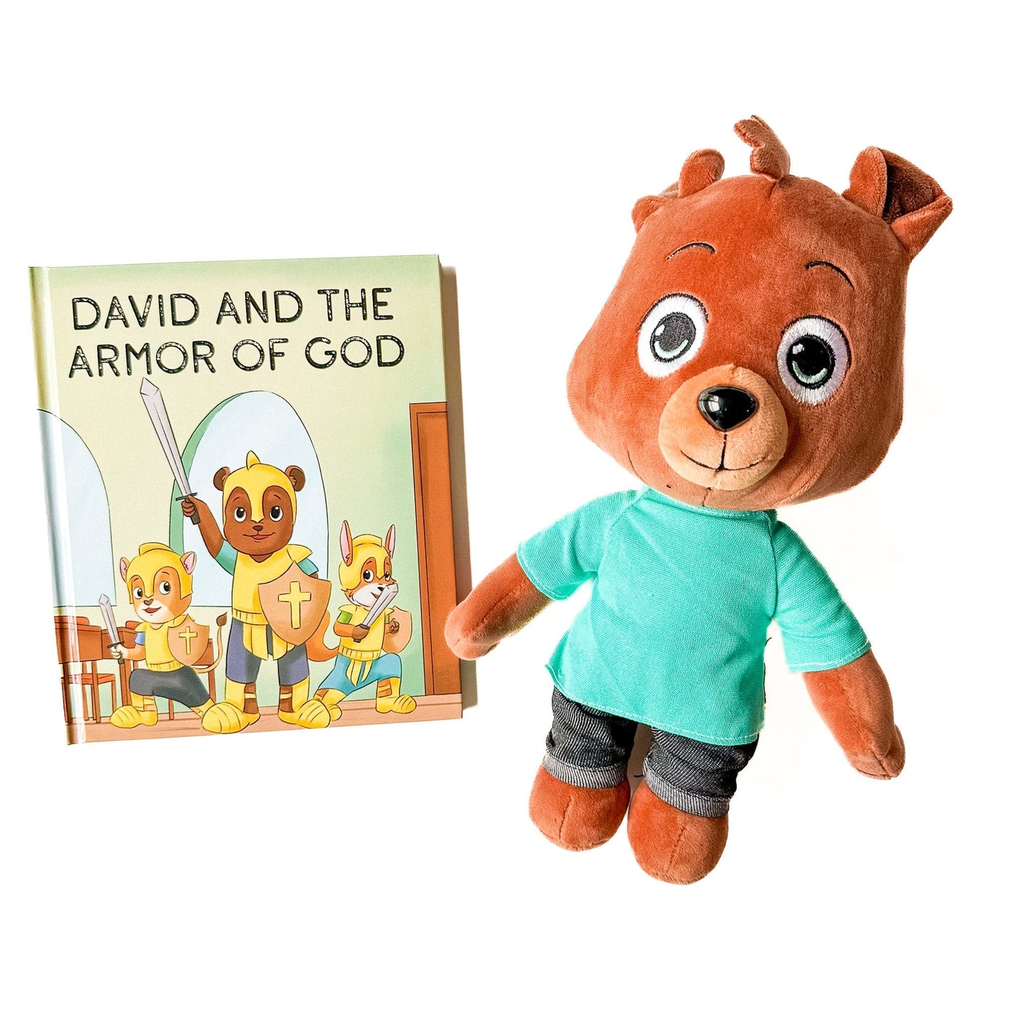 "David And The Armor Of God" Book + Animal Set