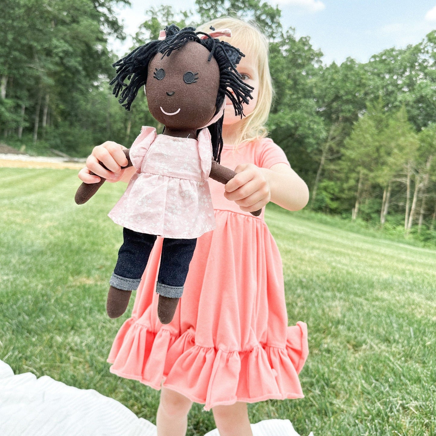 "Faith Learns Forgiveness" Book + Linen Doll Set