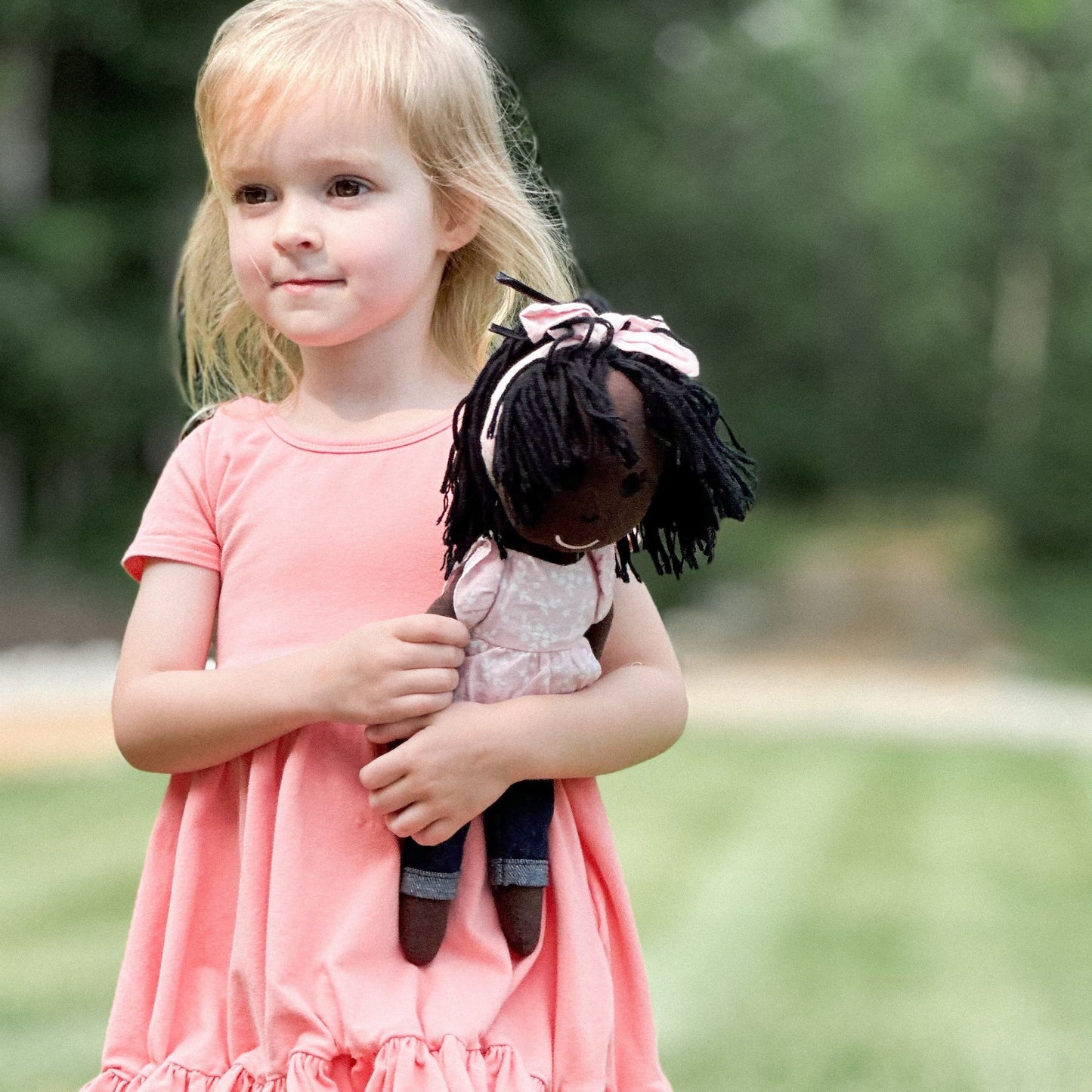 "Faith Learns Forgiveness" Book + Linen Doll Set