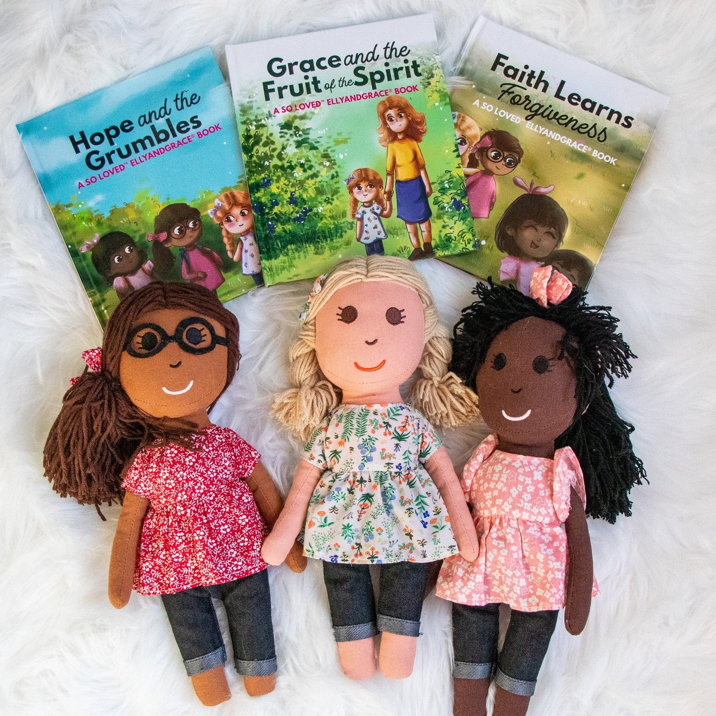 "Faith Learns Forgiveness" Book + Linen Doll Set