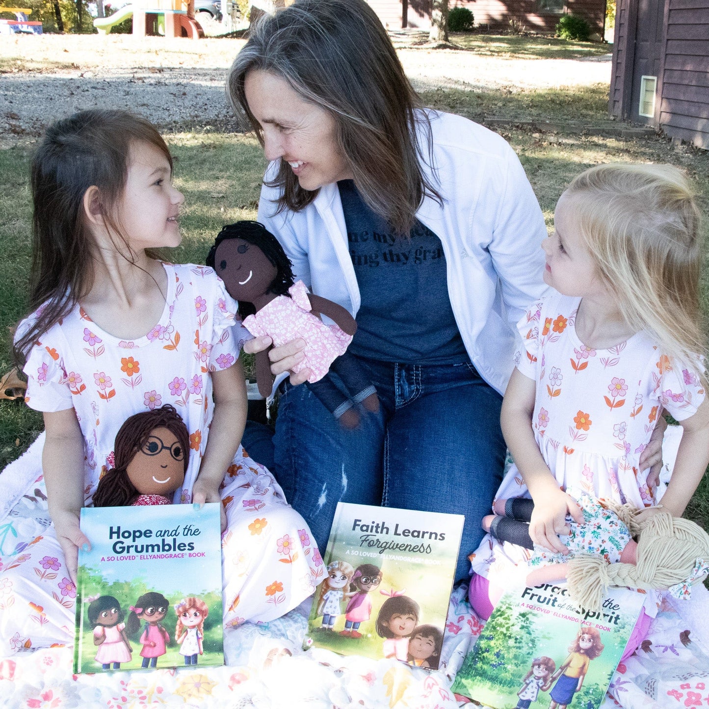 "Faith Learns Forgiveness" Book + Linen Doll Set