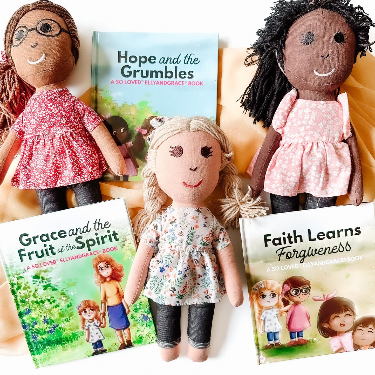 "Grace & the Fruit of the Spirit" Book + Linen Doll Set